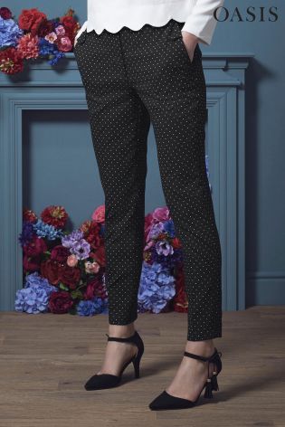 Oasis Black Spot Slim Leg Trousers